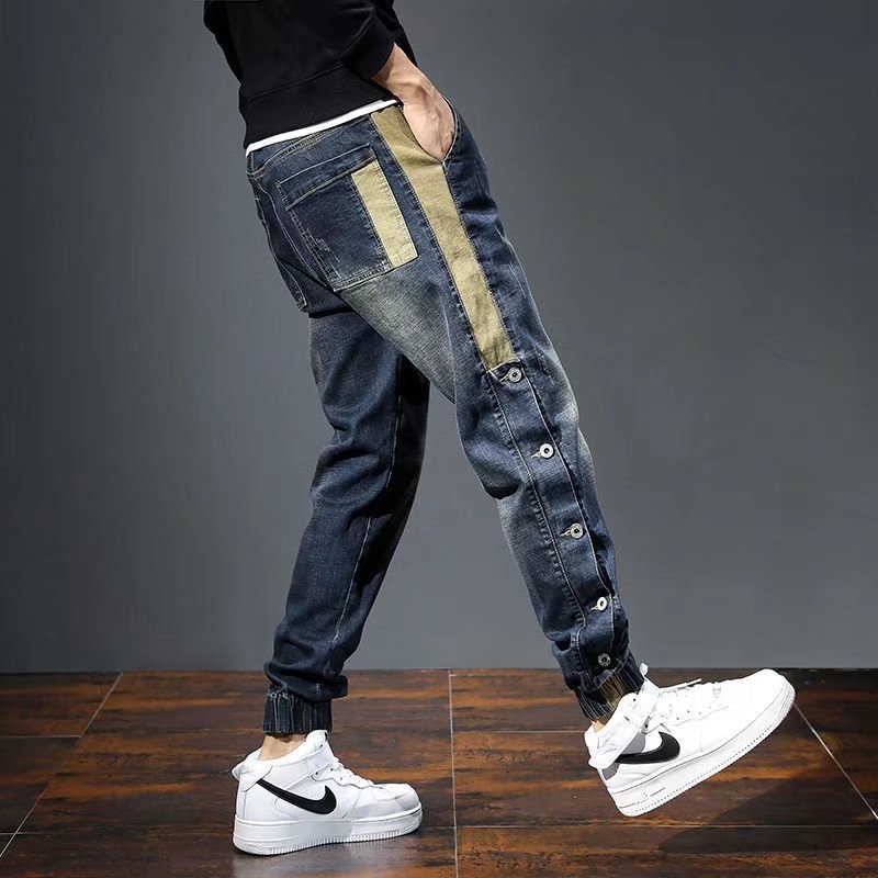 Jeans Men's Cropped Harem Pants Jeans Men's Cropped Harem Pants