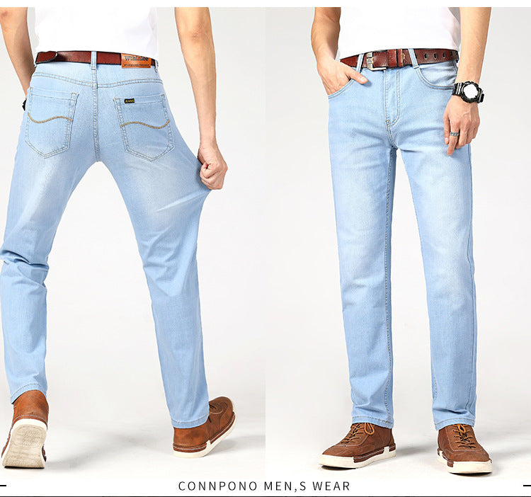 Men's Summer Jeans Men's Straight-leg Pants Men's Summer Jeans Men's Straight-leg Pants
