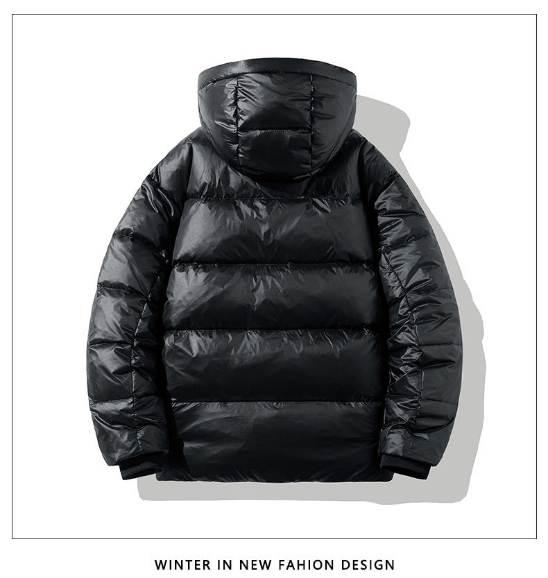 Short Glossy Down Jacket Thick White Duck Down Short Glossy Down Jacket Thick White Duck Down