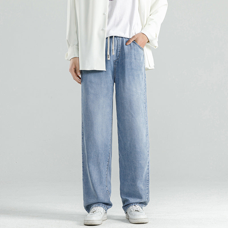 Men's Teen Trend All-match Loose Drawstring Straight-leg Pants Men's Teen Trend All-match Loose Drawstring Straight-leg Pants