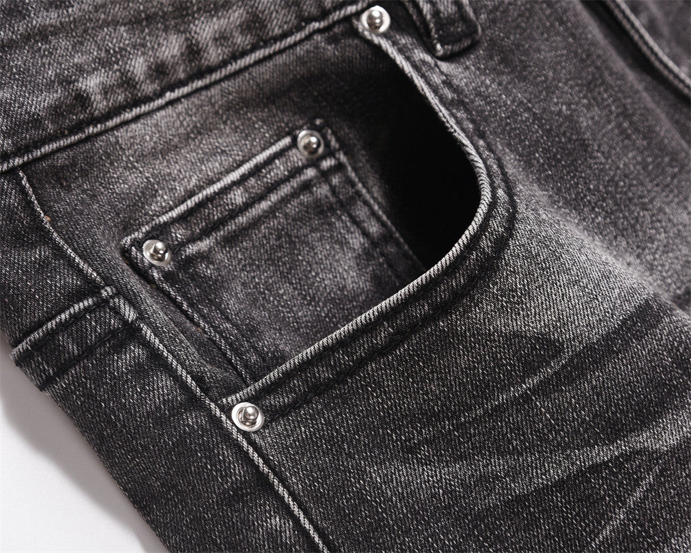 Washed Wear-white Jeans For Men Washed Wear-white Jeans For Men