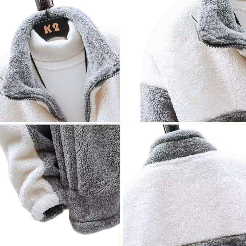 Winter Fleece Lined Padded Warm Keeping Cotton Coat Men's Cashmere Jacket Winter Fleece Lined Padded Warm Keeping Cotton Coat Men's Cashmere Jacket