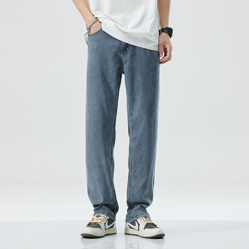 Men's Loose Straight Ice Silk Leisure Jeans Men's Loose Straight Ice Silk Leisure Jeans