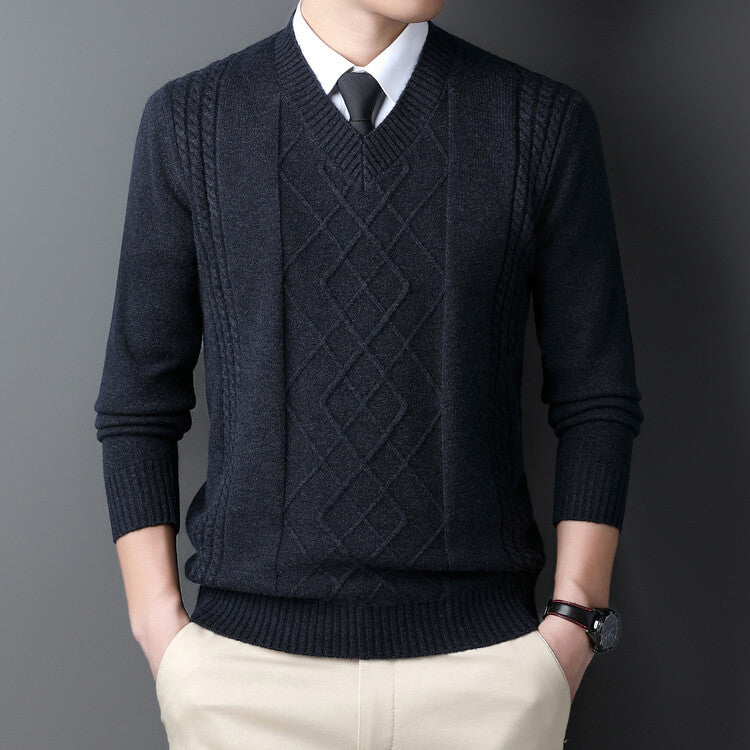 Chicken Collar Pullover Knitting Bottoming Shirt Men's Casual Sweater Chicken Collar Pullover Knitting Bottoming Shirt Men's Casual Sweater