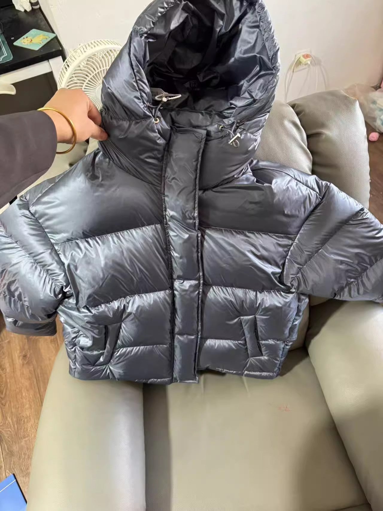 Elegant High-grade Loose Hooded Thickened Thermal Cotton Coat Jacket Elegant High-grade Loose Hooded Thickened Thermal Cotton Coat Jacket