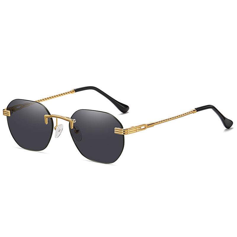 Metal Frameless Sunglasses Men And Women Street Small Frame Fashion Metal Frameless Sunglasses Men And Women Street Small Frame Fashion