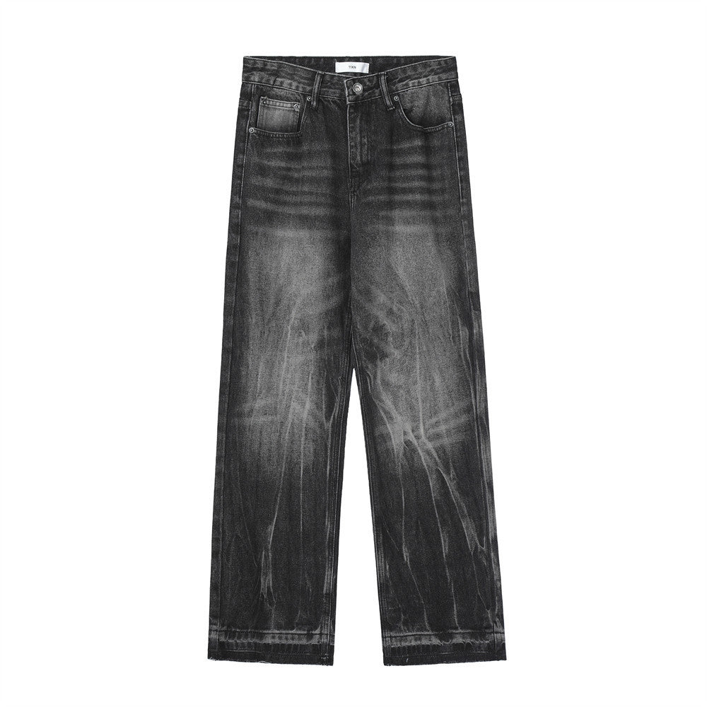 Fashion Tie-dye Worn Jeans Men Fashion Tie-dye Worn Jeans Men