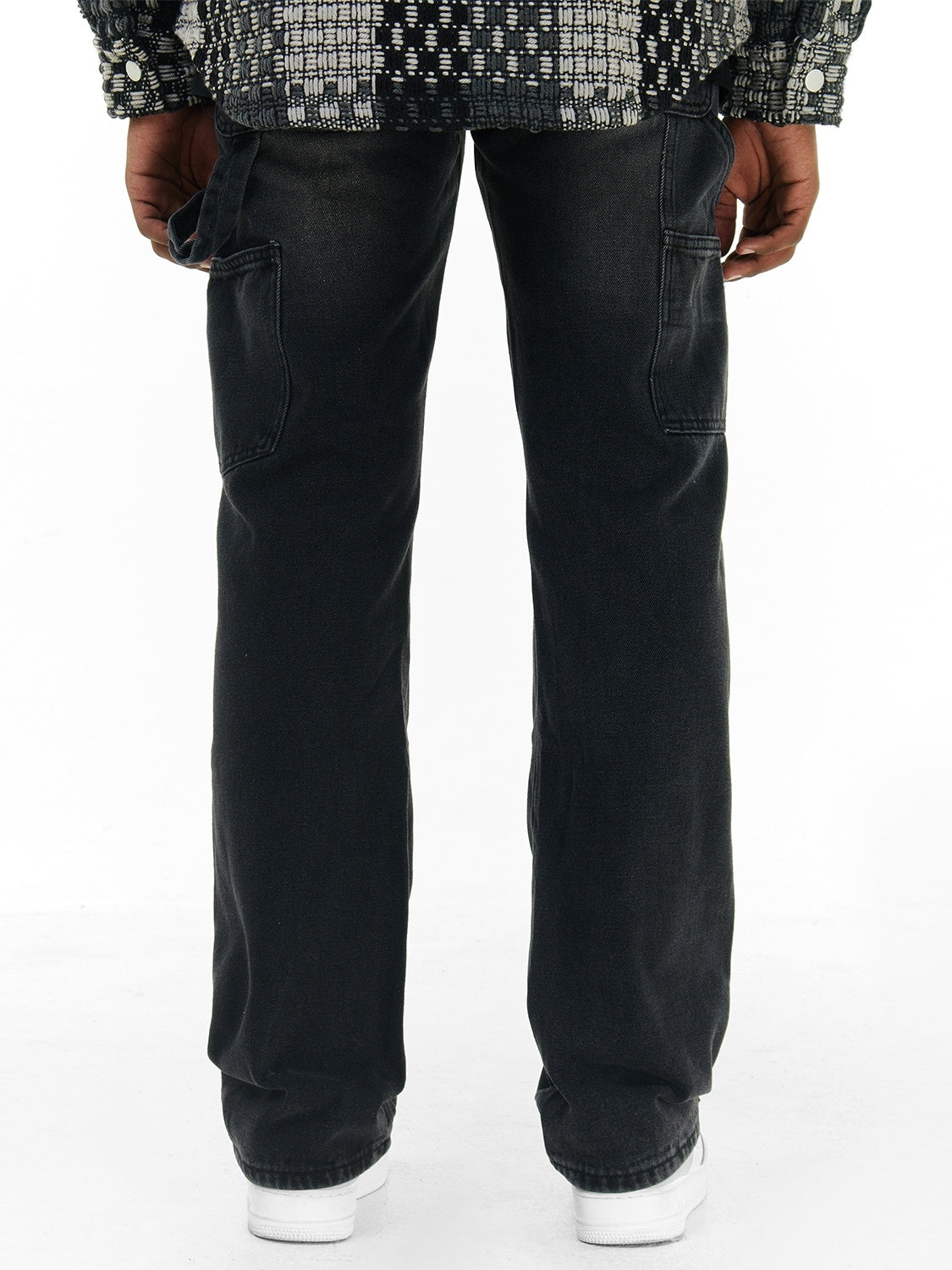 Washed Straight-leg Pants Loose Micro-elastic Black Jeans For Men Washed Straight-leg Pants Loose Micro-elastic Black Jeans For Men