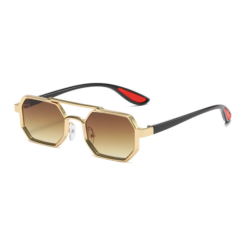 Fashion Metal Sunglasses Large Frame Sun-resistant Sunglasses Fashion Metal Sunglasses Large Frame Sun-resistant Sunglasses
