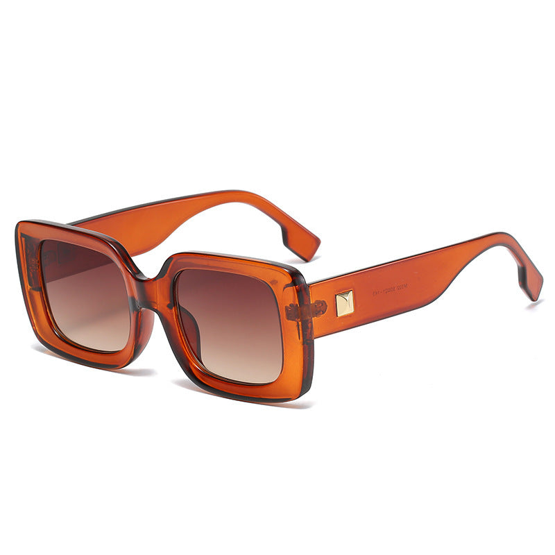 New Retro Square Large Frame Sunglasses Men And Women Trendy New Retro Square Large Frame Sunglasses Men And Women Trendy