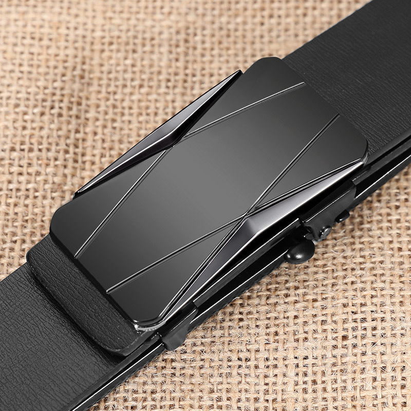 Men's Genuine Leather Toothless Automatic Buckle Cowhide Belt Business Leisure Trend Men's Genuine Leather Toothless Automatic Buckle Cowhide Belt Business Leisure Trend