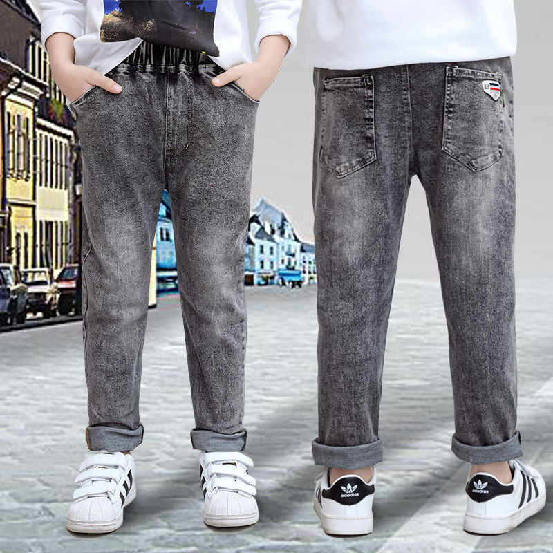 Boys Jeans Autumn And Winter New One-piece Velvet Boys Jeans Autumn And Winter New One-piece Velvet