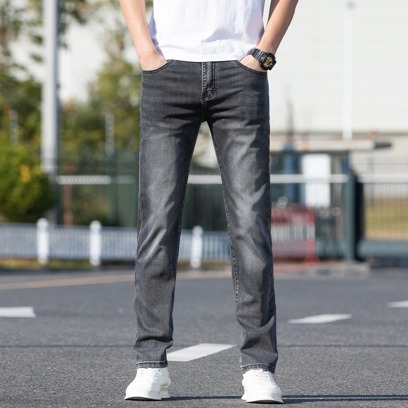 Summer Thin Jeans Men's Slim-fit Straight Trousers Summer Thin Jeans Men's Slim-fit Straight Trousers