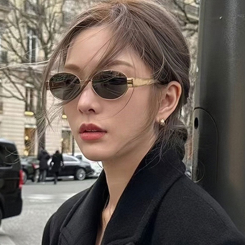 Oval Sunglasses Women's Metal Vintage Sunglasses Oval Sunglasses Women's Metal Vintage Sunglasses