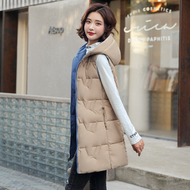 Women's Double-sided Hooded Down Jacket Coat Women's Double-sided Hooded Down Jacket Coat