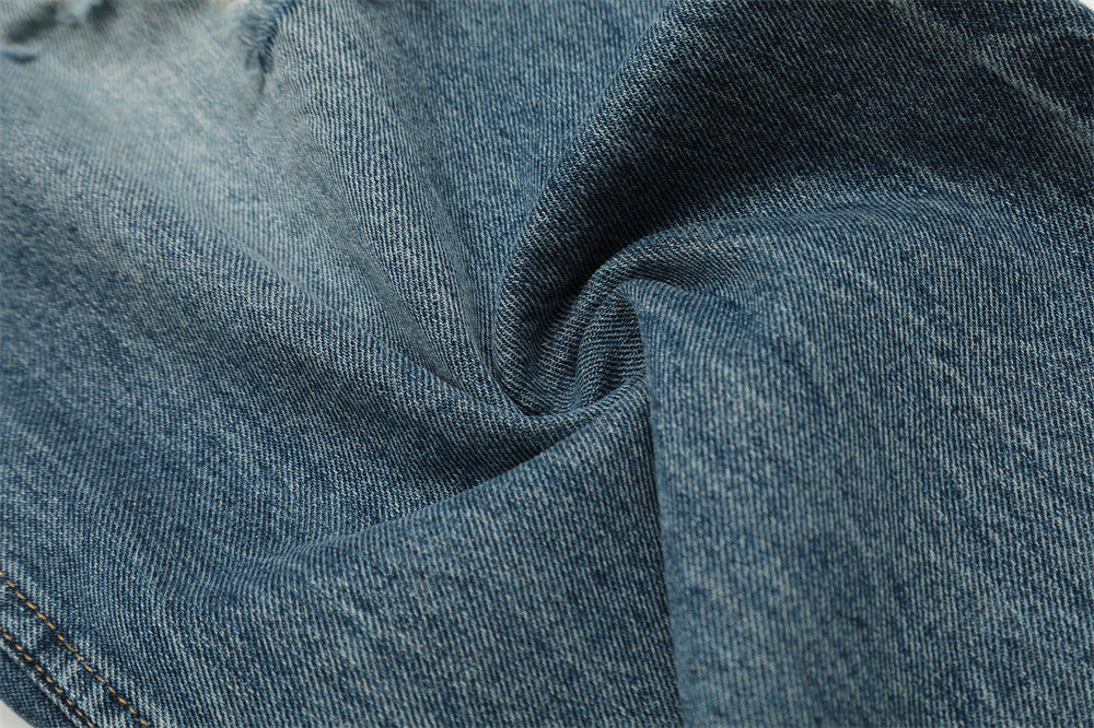 Washed And Frayed Jeans Men's Street Tide Brand Washed And Frayed Jeans Men's Street Tide Brand