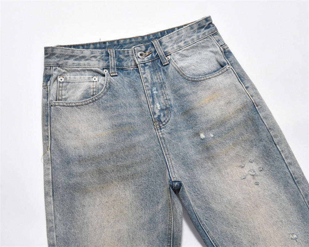 Washed Dirty Ripped Jeans For Men Washed Dirty Ripped Jeans For Men