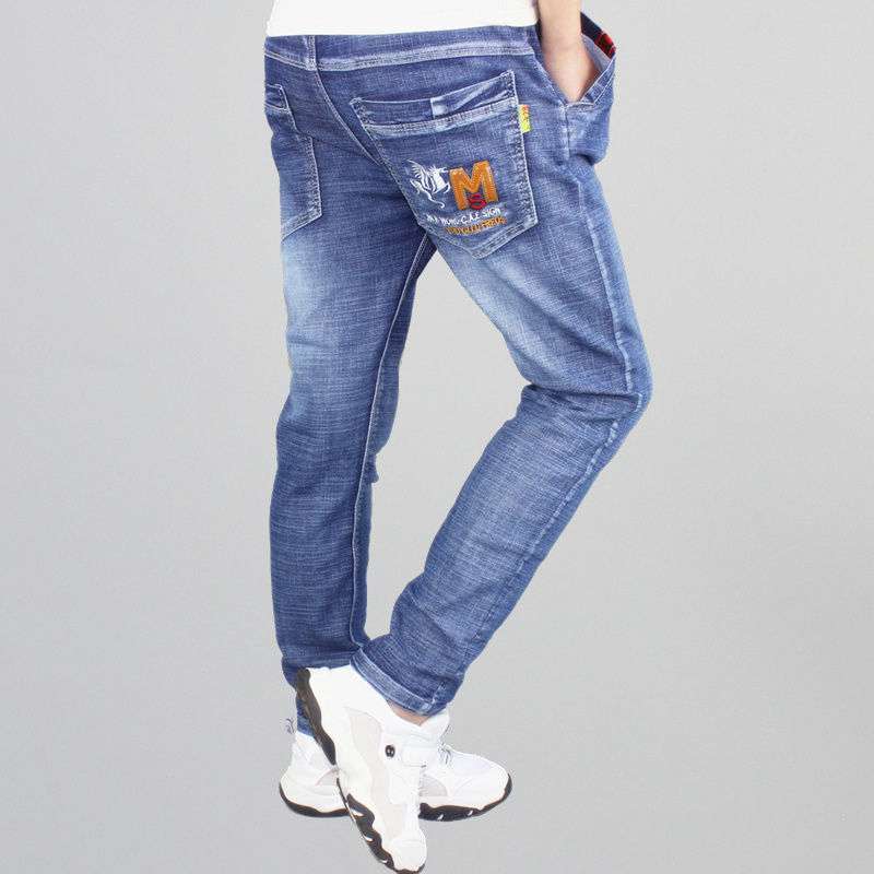Boys Jeans Casual Pants Straight Stretch Boys Jeans Casual Pants Straight Stretch