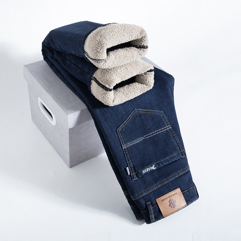 Fleece Lined Padded Warm Keeping Jeans For Men Fleece Lined Padded Warm Keeping Jeans For Men