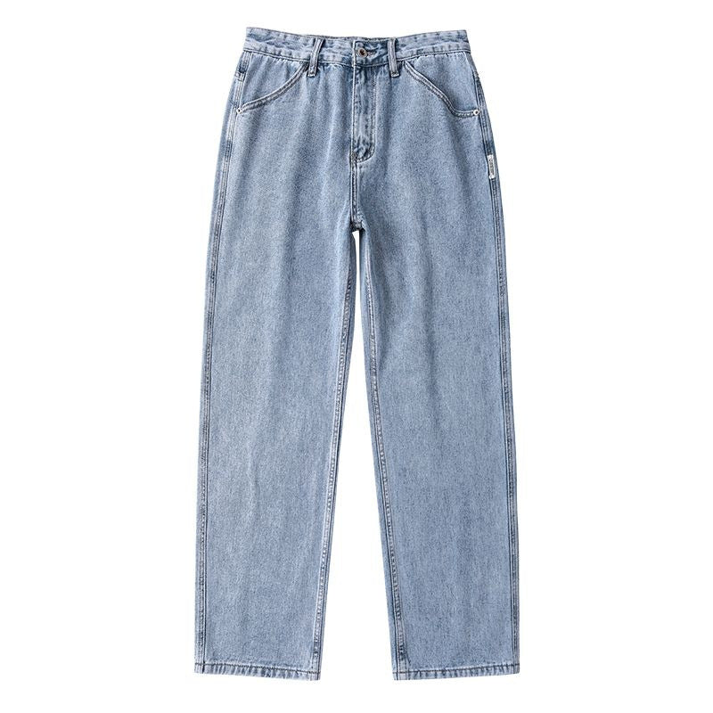 Fashion Personality Light Blue Washed Jeans Men Fashion Personality Light Blue Washed Jeans Men
