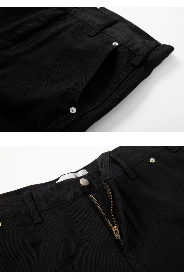 High Street Straight Leg Skinny Jeans Men Black And White High Street Straight Leg Skinny Jeans Men Black And White