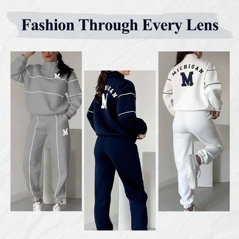 Womens 2 Piece Outfits Lounge Hoodless Pullover Sweatshirt Sweatsuit Sets Sweatshirt Baggy Fashion Sweatpants With Pockets Womens 2 Piece Outfits Lounge Hoodless Pullover Sweatshirt Sweatsuit Sets Sweatshirt Baggy Fashion Sweatpants With Pockets
