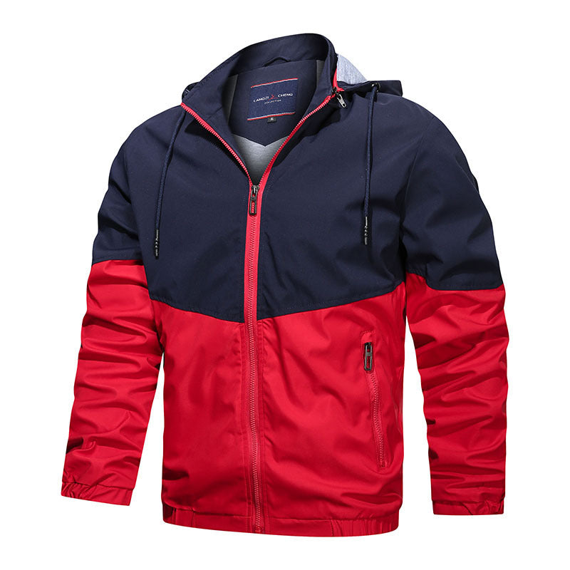 Hooded Stand Collar Casual Men Jacket Hooded Stand Collar Casual Men Jacket