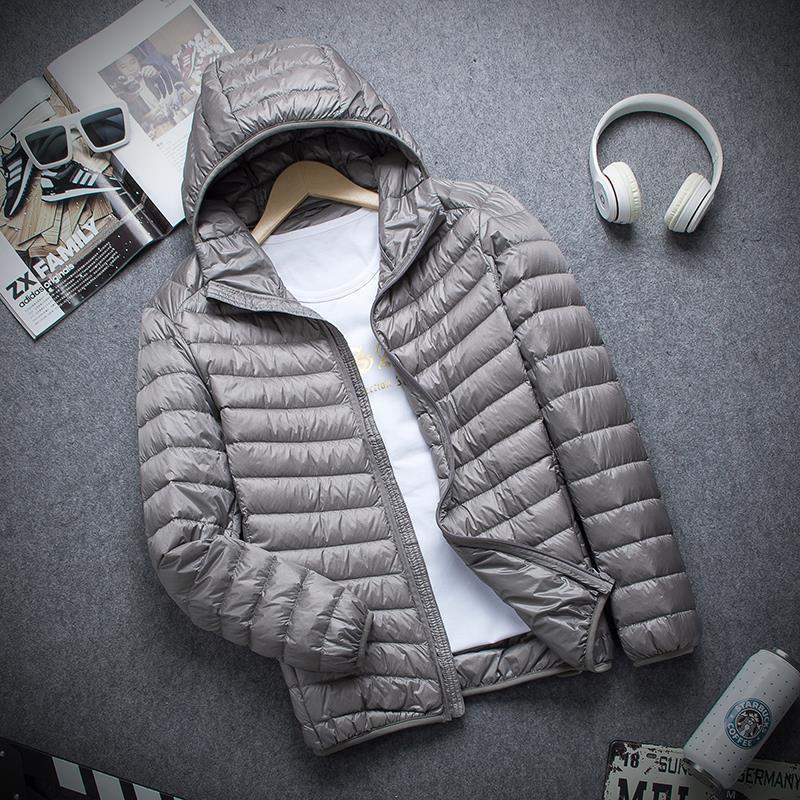 Men's Stand Collar Hooded Short Ultra-thin Down Jacket Men's Stand Collar Hooded Short Ultra-thin Down Jacket