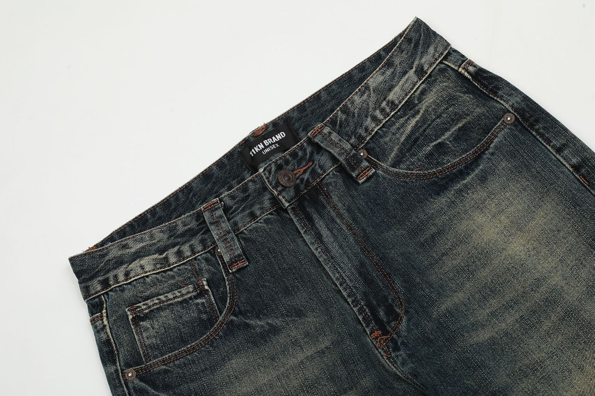 Loose Wide-leg Skinny American Retro Jeans For Men Loose Wide-leg Skinny American Retro Jeans For Men