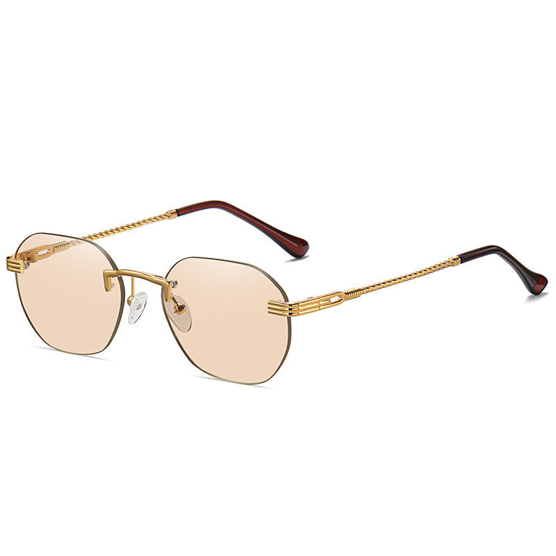 Metal Frameless Sunglasses Men And Women Street Small Frame Fashion Metal Frameless Sunglasses Men And Women Street Small Frame Fashion