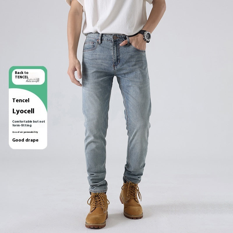 Slim-fitting Straight Pants European Station Casual Pants Slim-fitting Straight Pants European Station Casual Pants