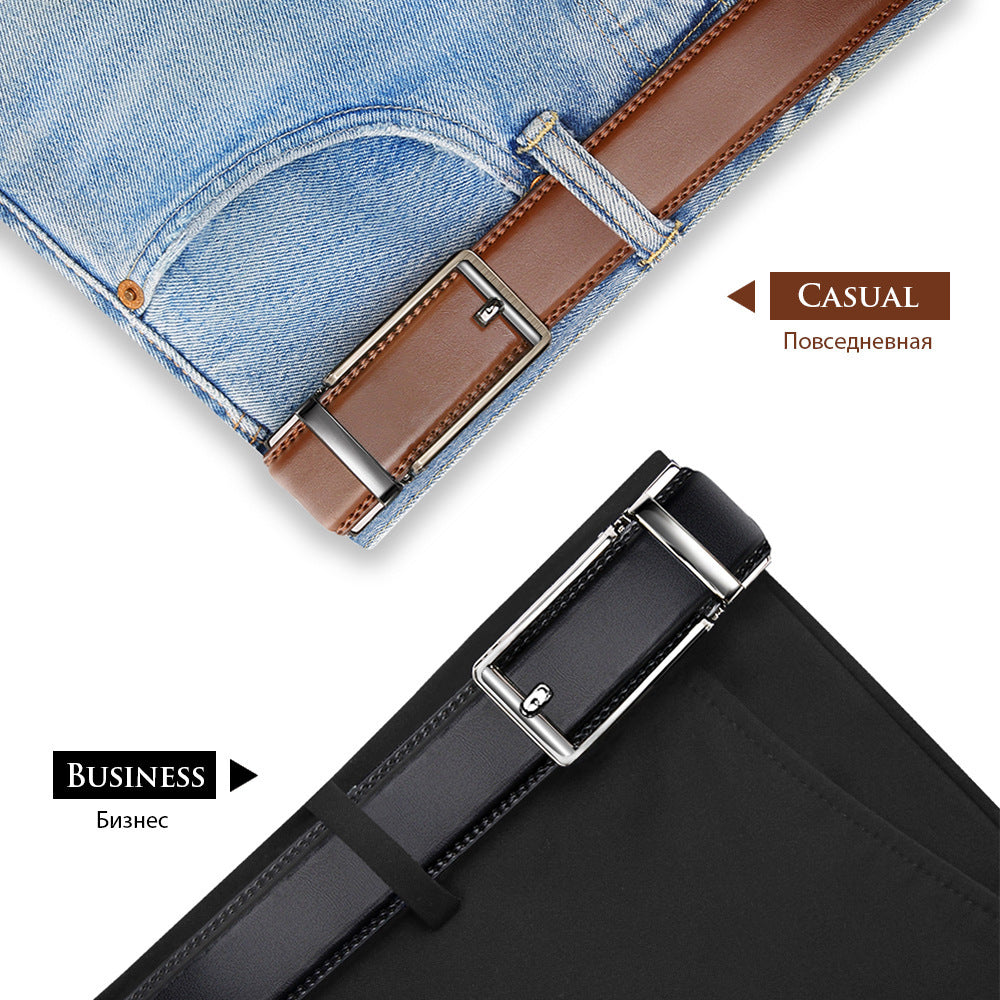 Reprint Anti-pull Alloy Automatic Buckle Belt Men Reprint Anti-pull Alloy Automatic Buckle Belt Men