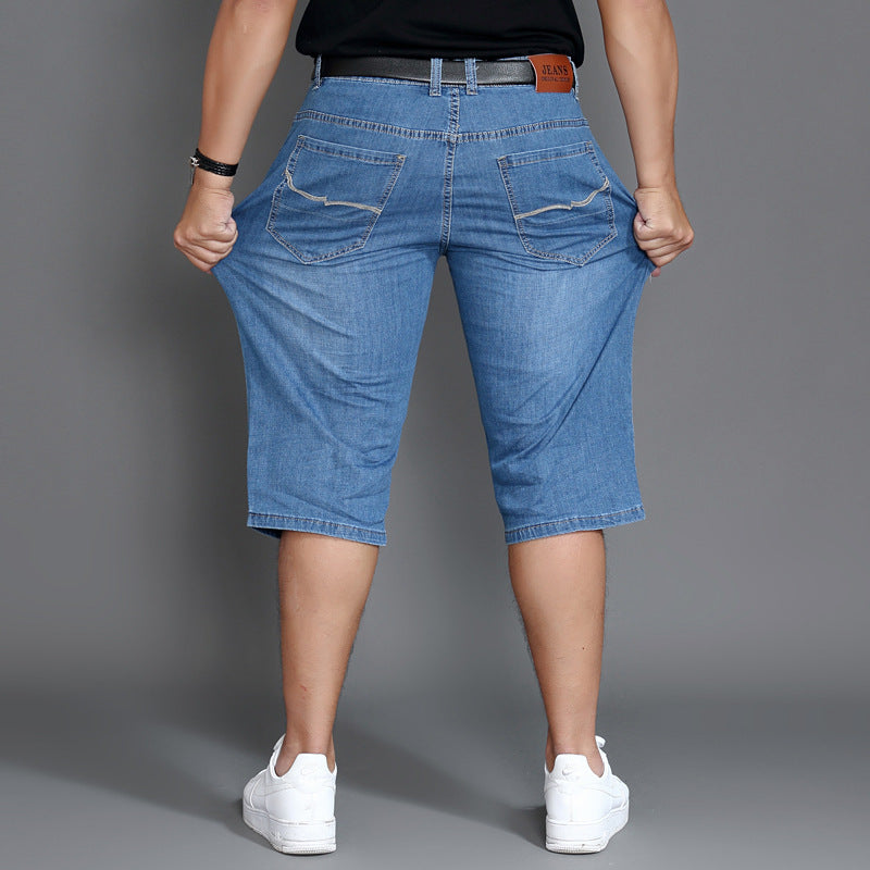 Men's Loose High Stretch Denim Shorts Men's Loose High Stretch Denim Shorts
