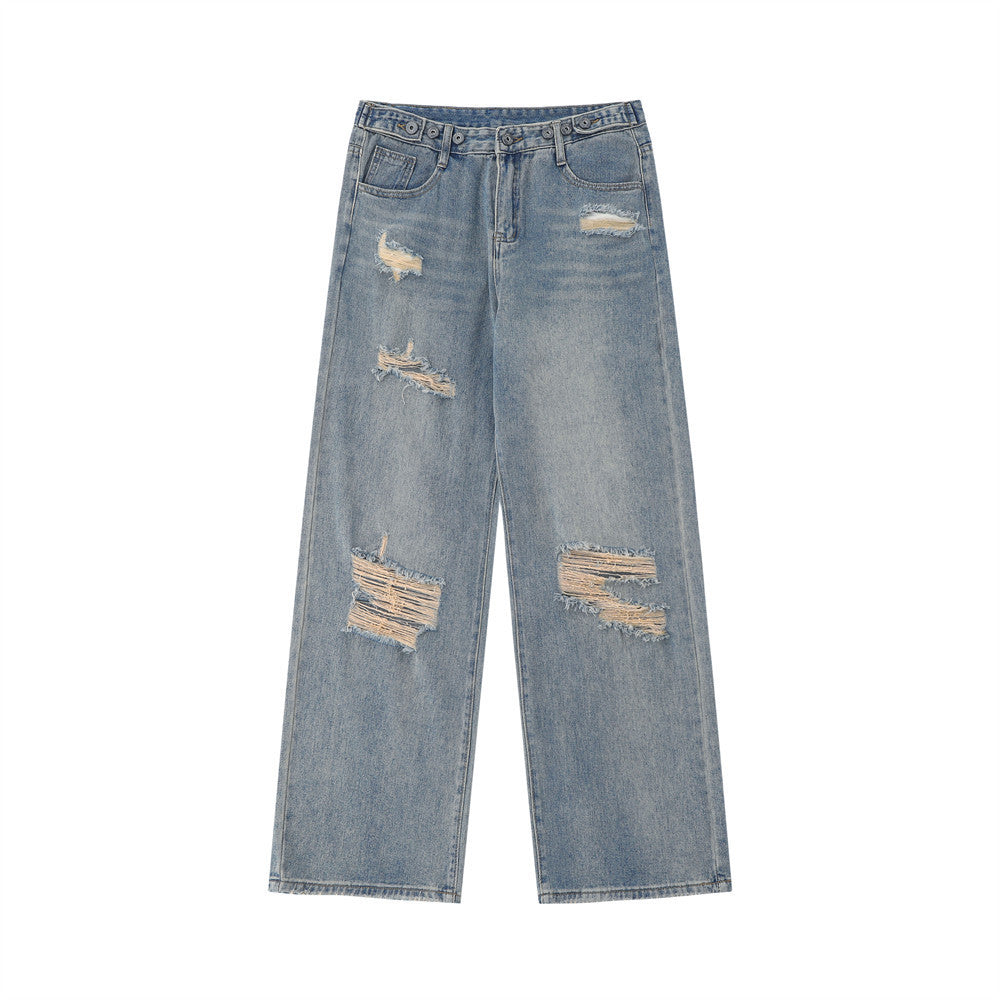 Fashion Straight Washed Jeans For Men Fashion Straight Washed Jeans For Men
