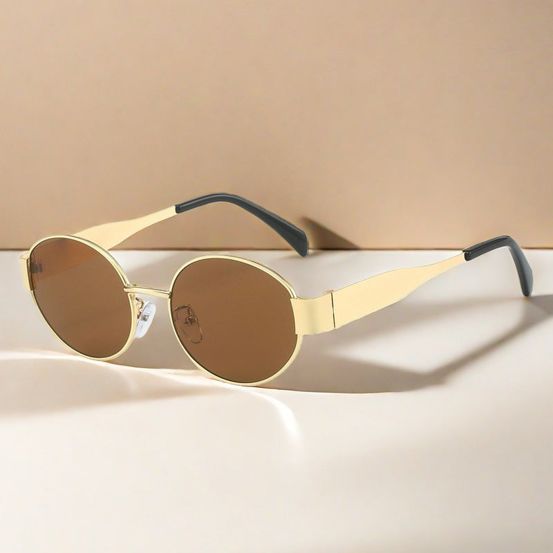 Oval Sunglasses Women's Metal Vintage Sunglasses Oval Sunglasses Women's Metal Vintage Sunglasses