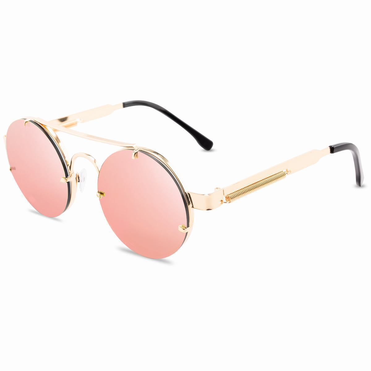 Round Steampunk Sunglasses Brand Design Men Women Metal Punk Round Steampunk Sunglasses Brand Design Men Women Metal Punk