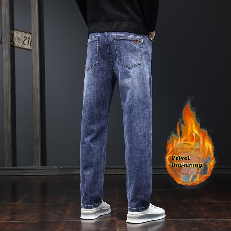 Jeans Loose Straight Casual Long Pants Men Jeans Loose Straight Casual Long Pants Men