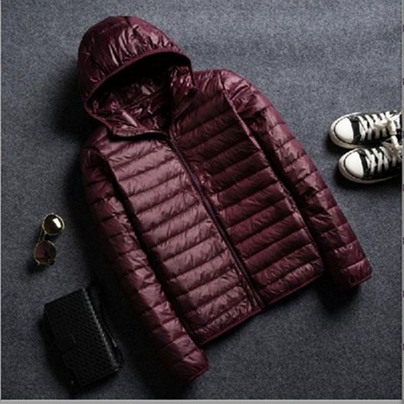Men's Stand Collar Hooded Short Ultra-thin Down Jacket Men's Stand Collar Hooded Short Ultra-thin Down Jacket