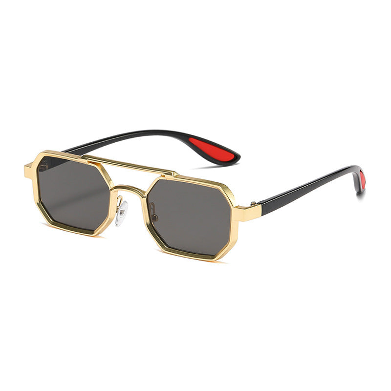 Fashion Metal Sunglasses Large Frame Sun-resistant Sunglasses Fashion Metal Sunglasses Large Frame Sun-resistant Sunglasses
