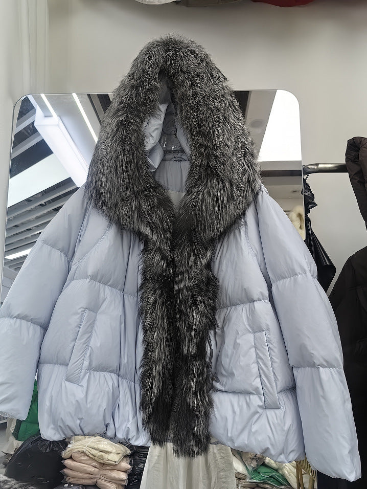 Fox Big Fur Collar Duck Down Down Jacket Female Fox Big Fur Collar Duck Down Down Jacket Female