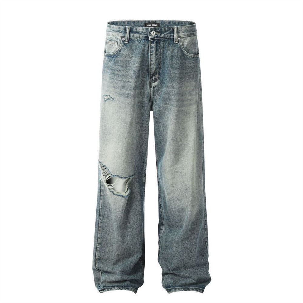 Fashion Ripped Cool Knee Jeans Men Fashion Ripped Cool Knee Jeans Men