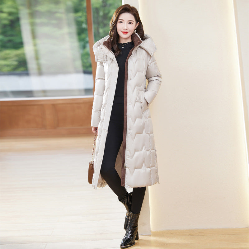 Down Cotton-padded Coat For Women Long Below The Knee Down Cotton-padded Coat For Women Long Below The Knee