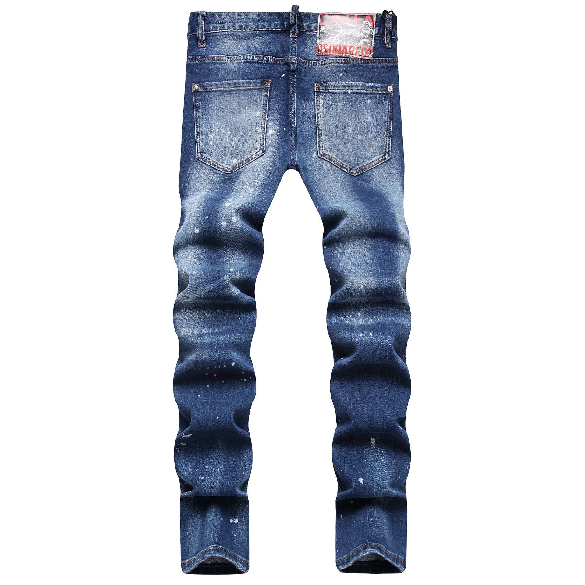 Men's Jeans Ripped Fashion Ornaments Trend Men's Jeans Ripped Fashion Ornaments Trend