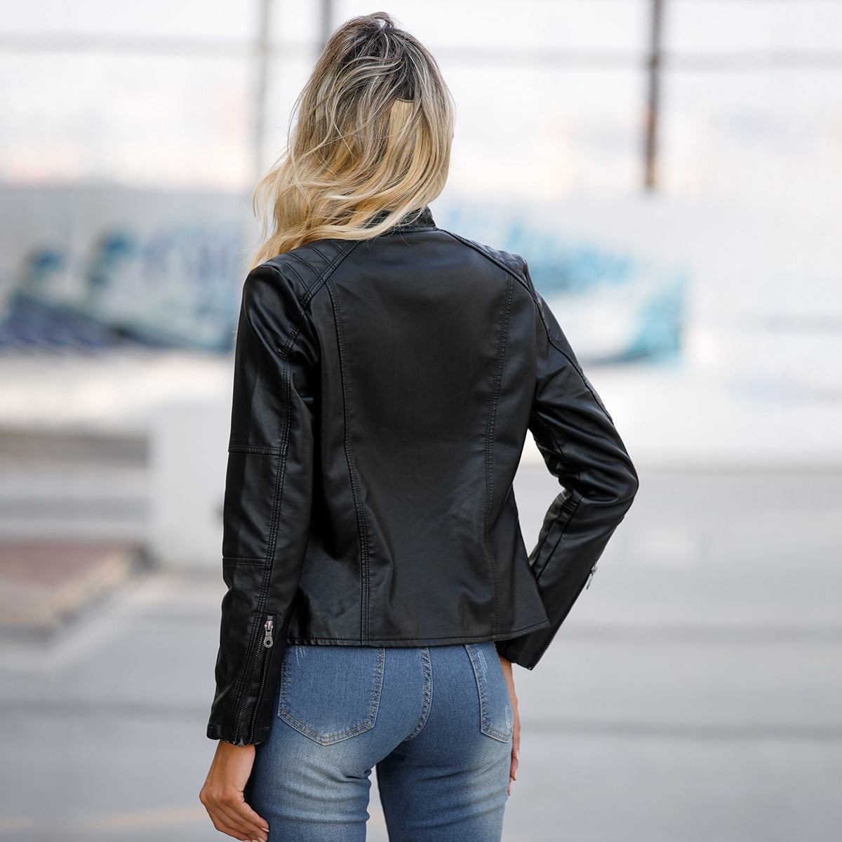 European And American Women's Leather Jackets European And American Women's Leather Jackets