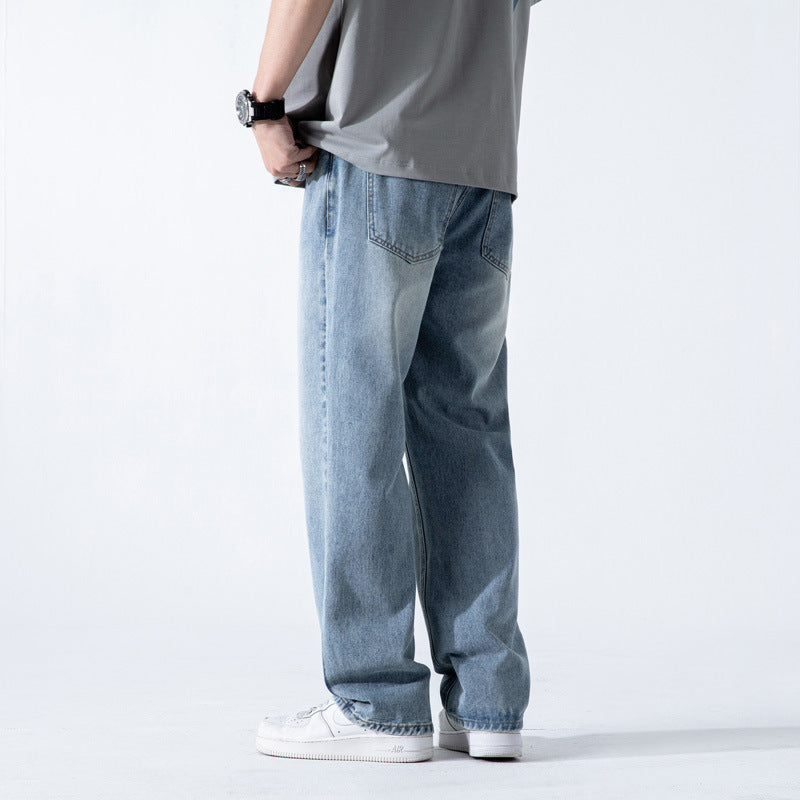 Vintage Jeans Men's Loose Straight Washed Draping Wide Leg Vintage Jeans Men's Loose Straight Washed Draping Wide Leg