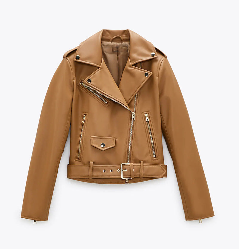 Women's Motorcycle Leather Jackets Autumn New Women's Motorcycle Leather Jackets Autumn New