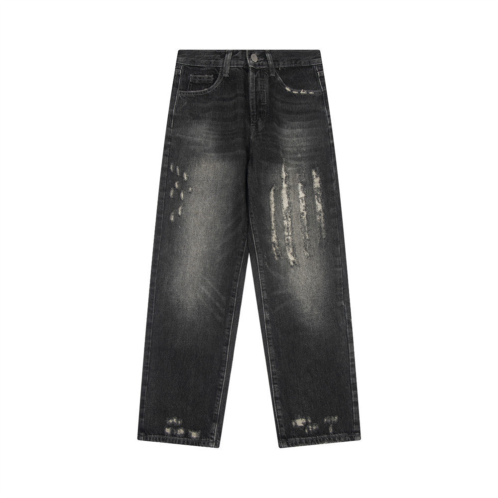 Fashion Personality Distressed Worn Jeans For Men Fashion Personality Distressed Worn Jeans For Men