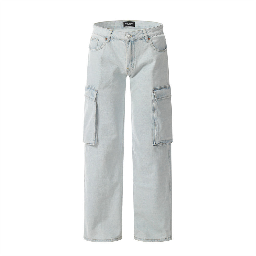 Fashion Personality Multi-pocket Workwear Jeans Men Fashion Personality Multi-pocket Workwear Jeans Men