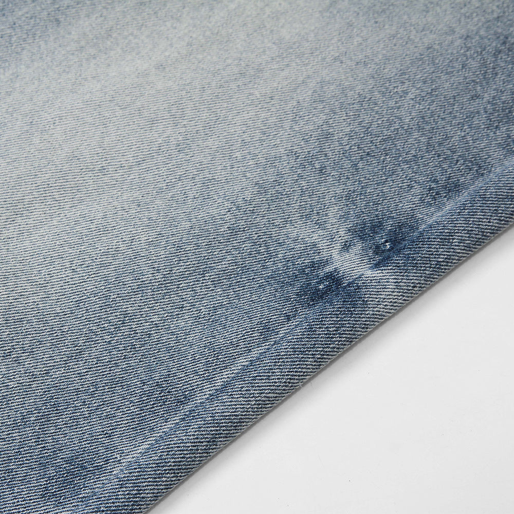 Simple Washed Straight Jeans For Men Simple Washed Straight Jeans For Men