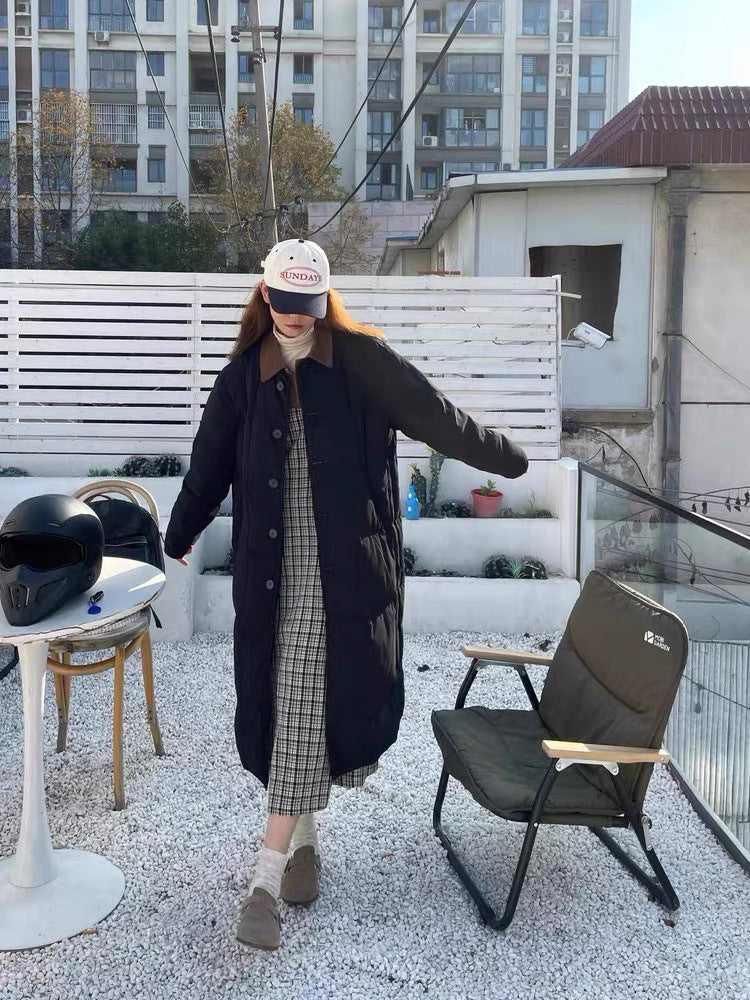 Loose Thick Design Sense New Down Cotton Jacket Women's Mid-length Loose Thick Design Sense New Down Cotton Jacket Women's Mid-length